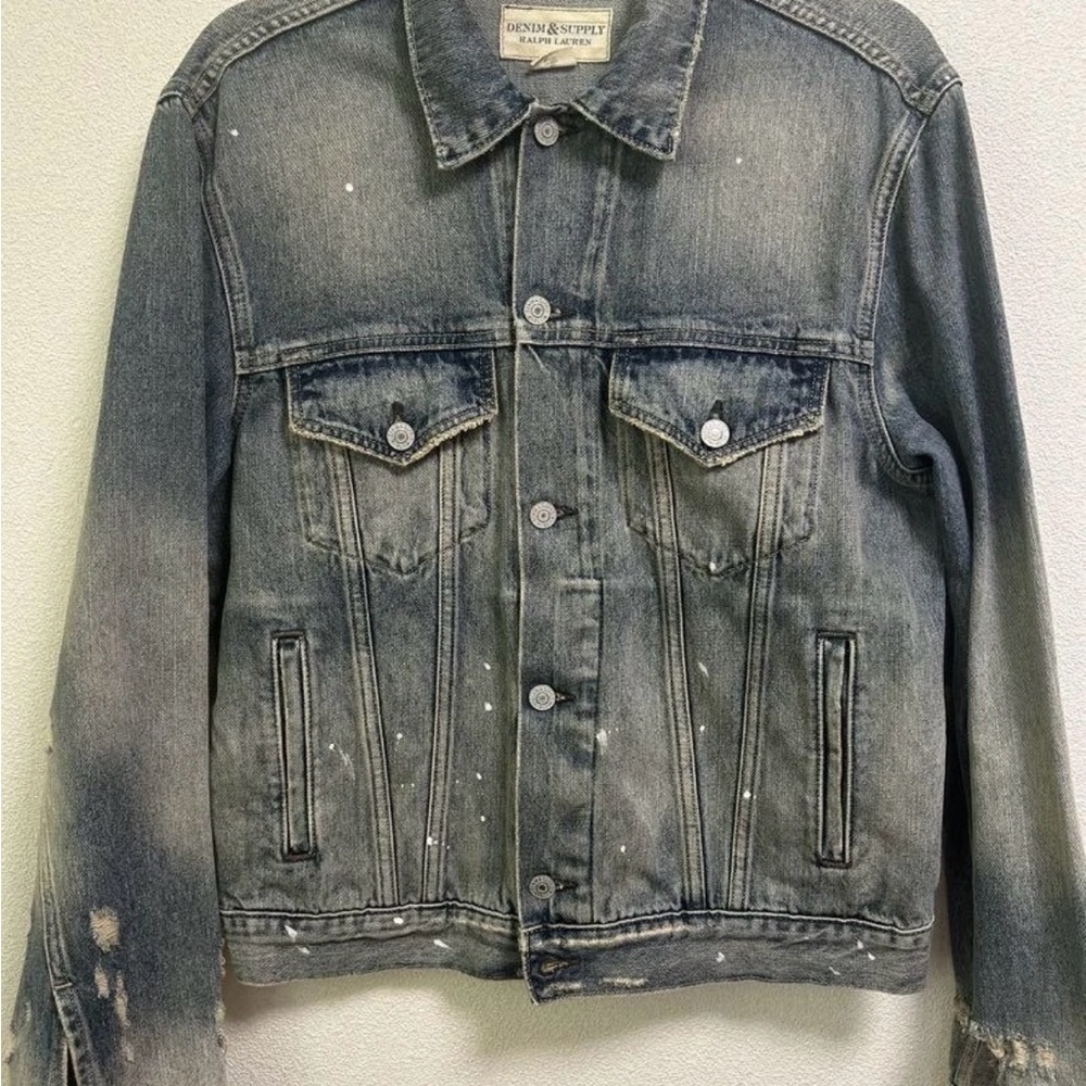 Denim & Supply Ralph Lauren Distressed Flag 🇺🇸Jean Jacket